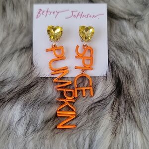 Betsey Johnson Orange Spice Earrings